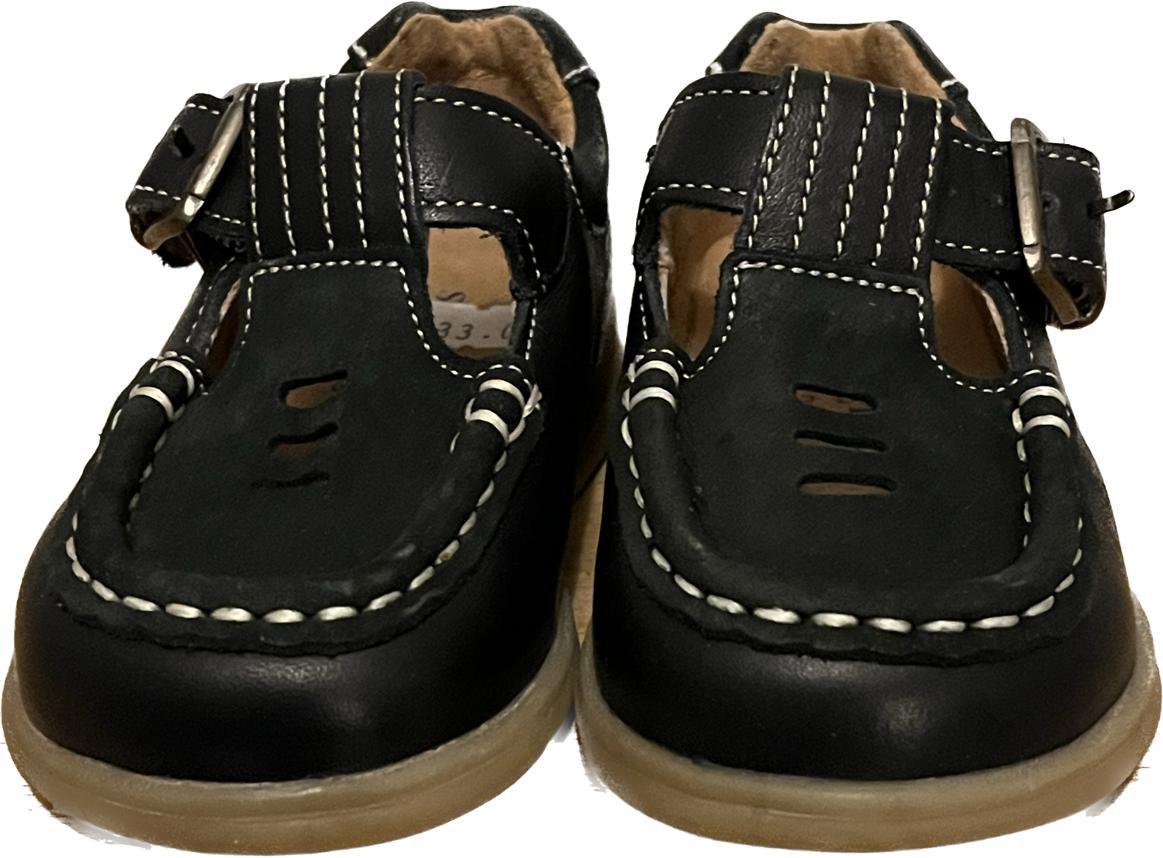 Start-Rite Navy Booster Shoes size UK4H. NEW in Box