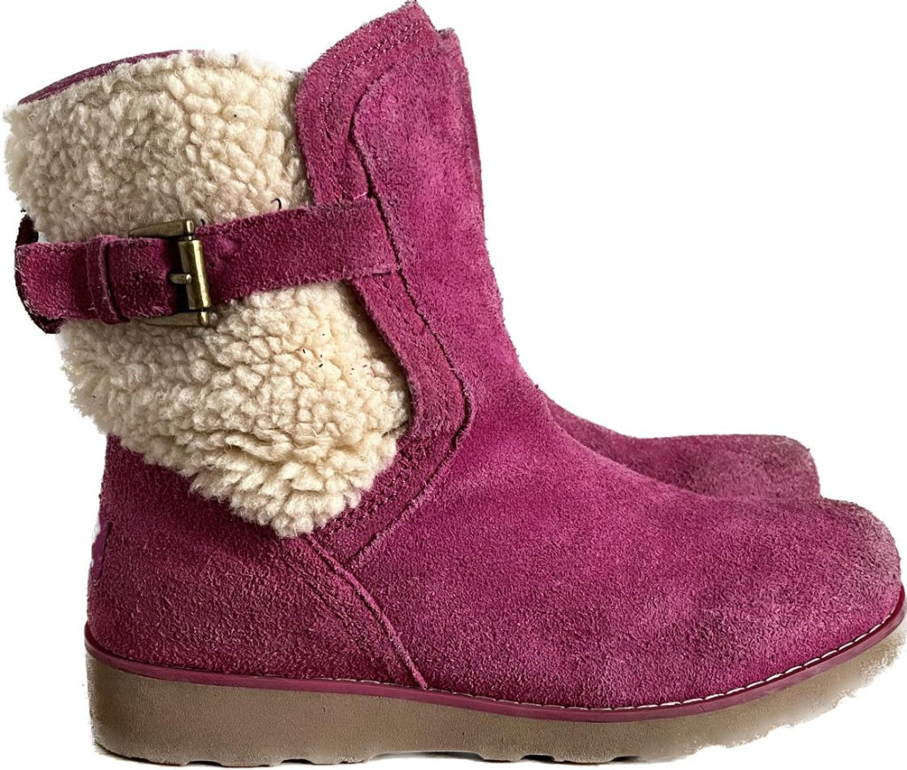 UGG Pink Suede Boots - Size UK3