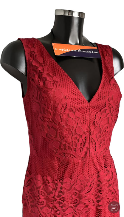 NEXT Red Lace Dress - Size UK10