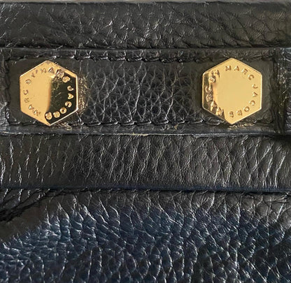 MARC JACOBS Black Leather Wristlet Bag