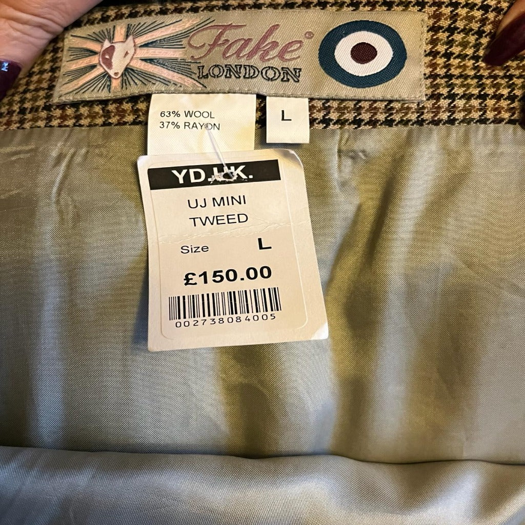 FAKE LONDON TWEED Union Jack Skirt