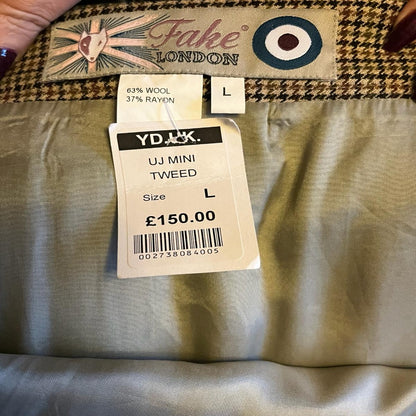 FAKE LONDON TWEED Union Jack Skirt