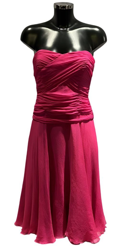 MONSOON Fuschia Pink Dress - Size UK12