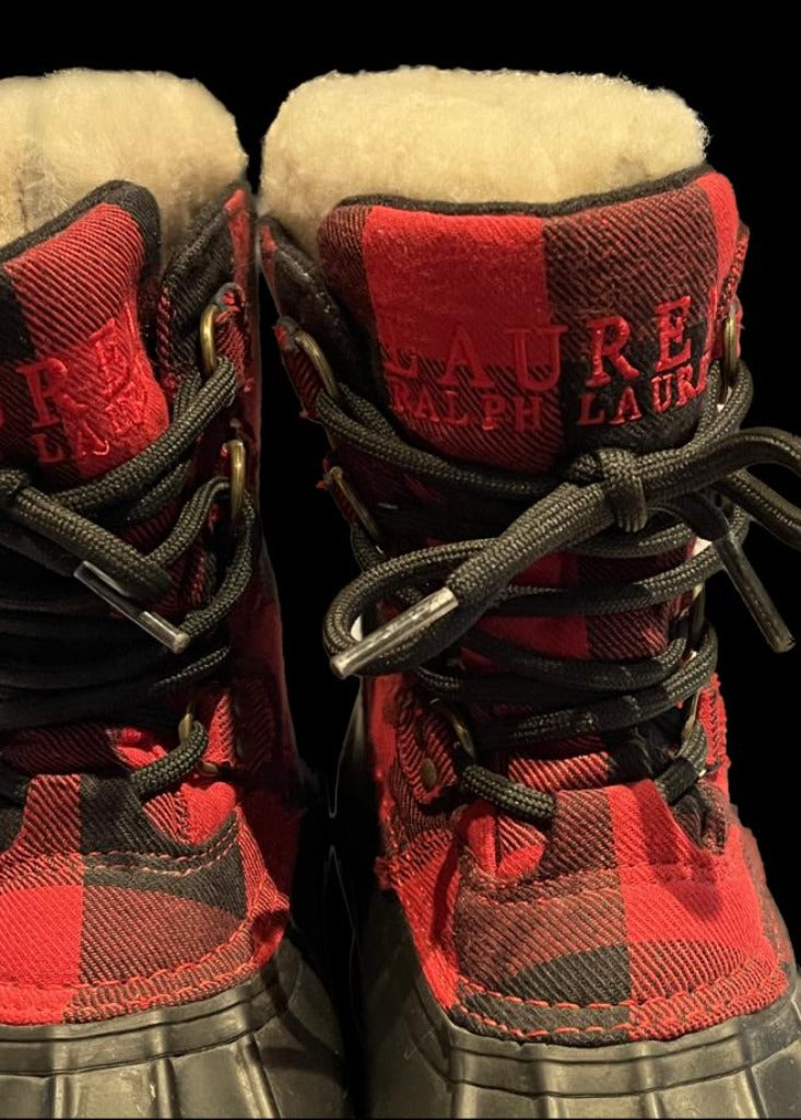 Ralph Lauren Red/Black Snow Boots UK5