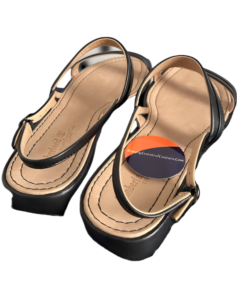 Timberland Black Leather Sandals - UK7.5