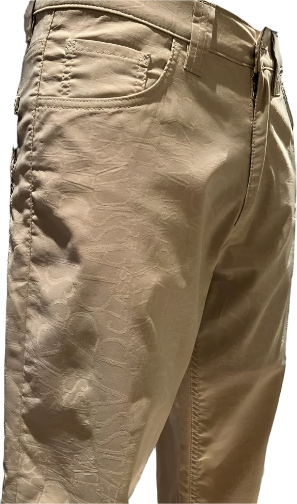 Versace Classic Cream Embossed Jeans