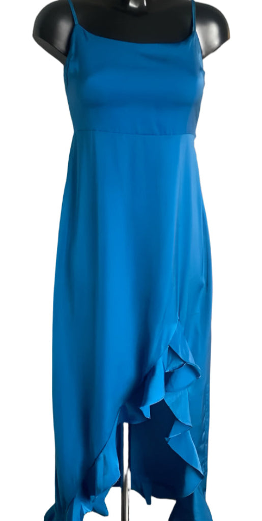 Lola May Royal Blue Satin-Look Dress UK8