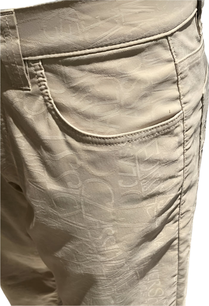 Versace Classic Cream Embossed Jeans - Pocket