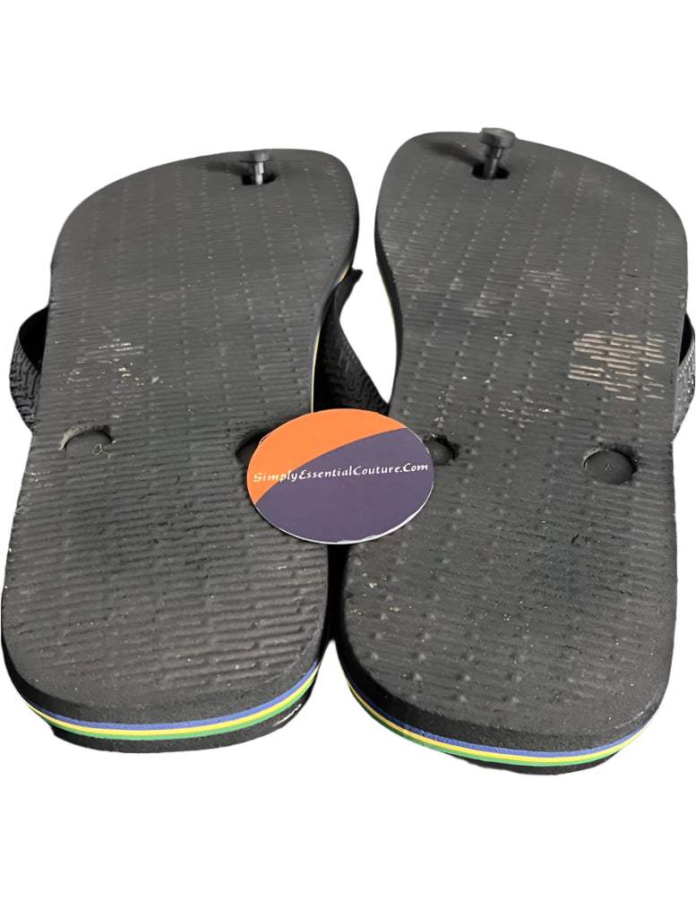 Havaianas Black Top Post Sliders