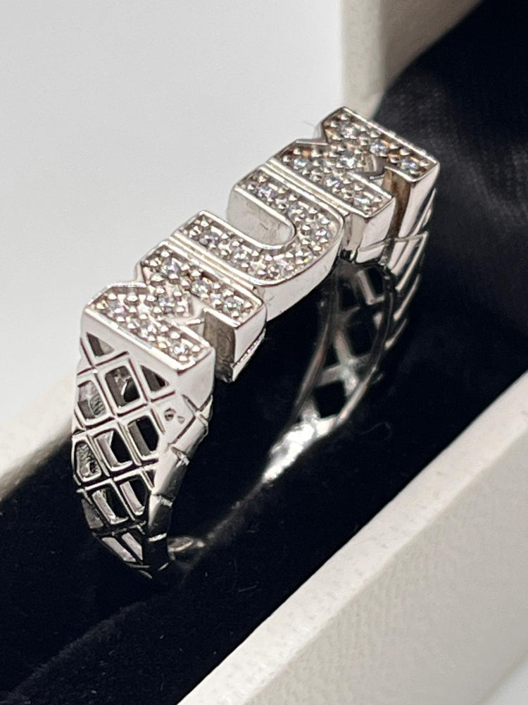 Sterling Silver 925 'MUM' Ring