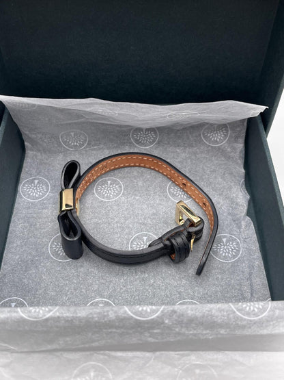MULBERRY Black Leather Bow Bracelet