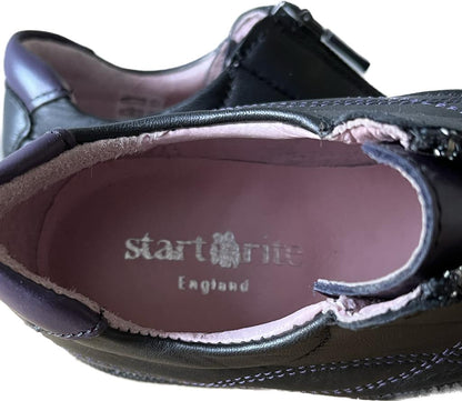 Start-rite Black Leather girls shoes, size UK9.5G.  NEW in Box