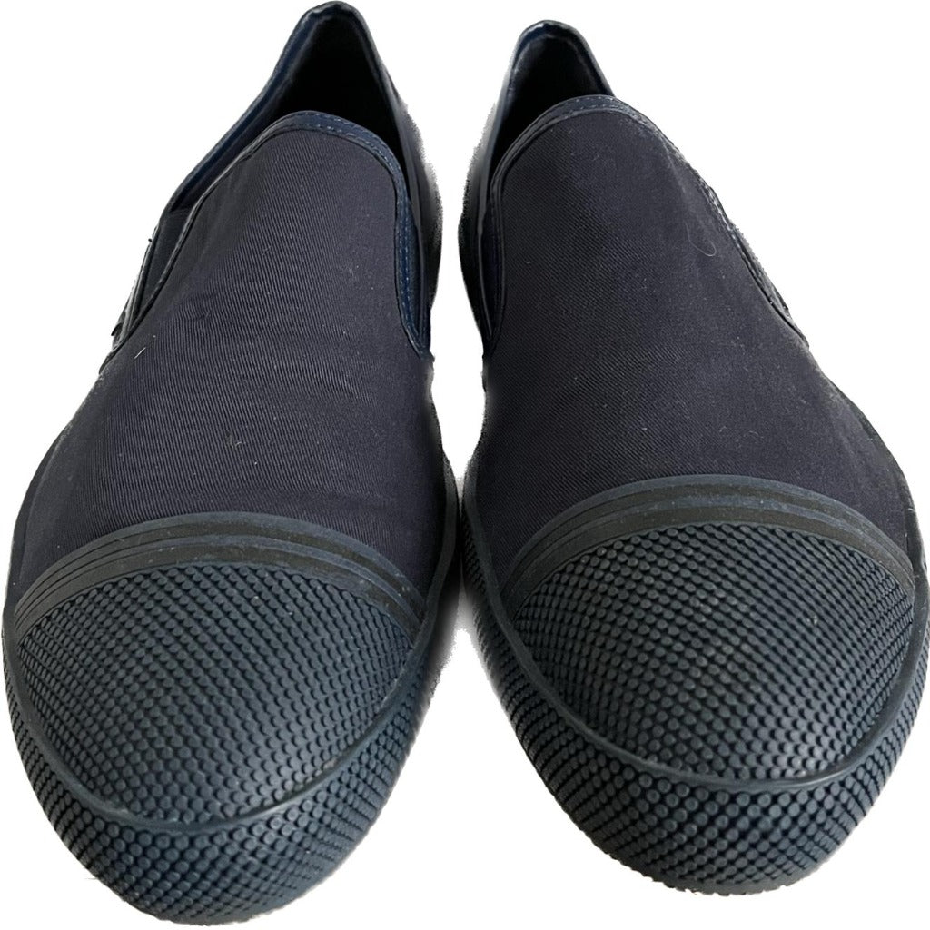 PRADA MILANO Navy Canvas Loafers - UK 8.5