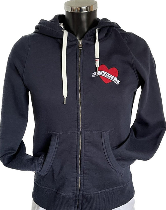Hilfiger Navy Hoodie - size S - Pre-loved