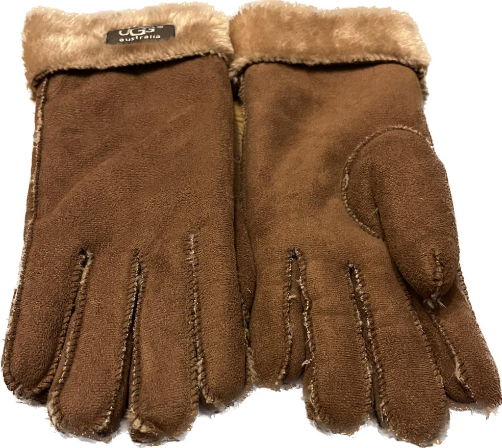 UGG Chestnut Brown Turn Cuff Gloves