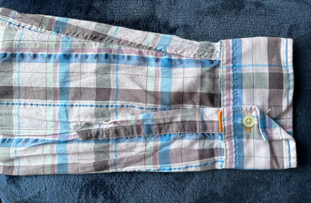 Boss Orange Lilac Check Shirt - Sleeve