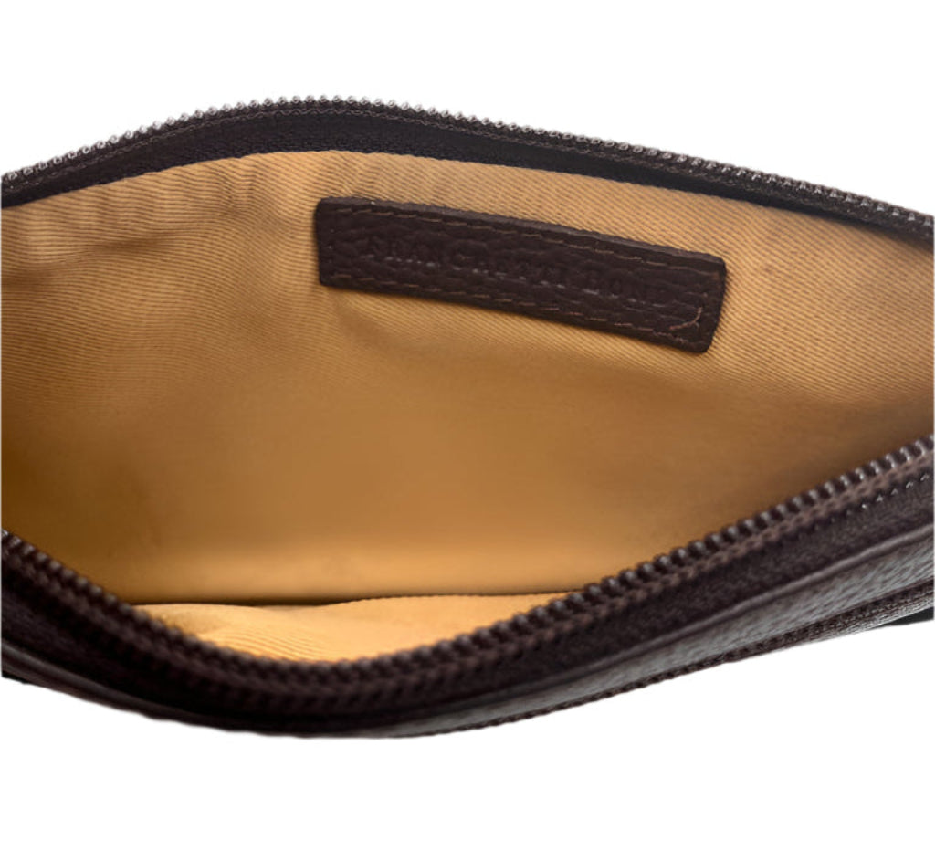 FRANCHETTI BOND Brown Leather Purse
