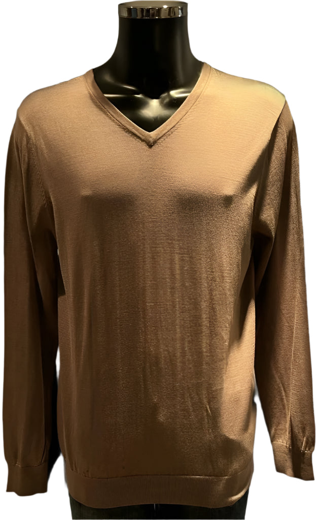 REISS Brown Sweater - Size XL - Front