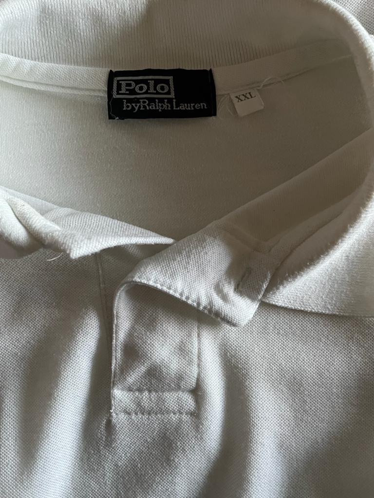 Ralph Lauren White Polo Shirt  - UK XXL