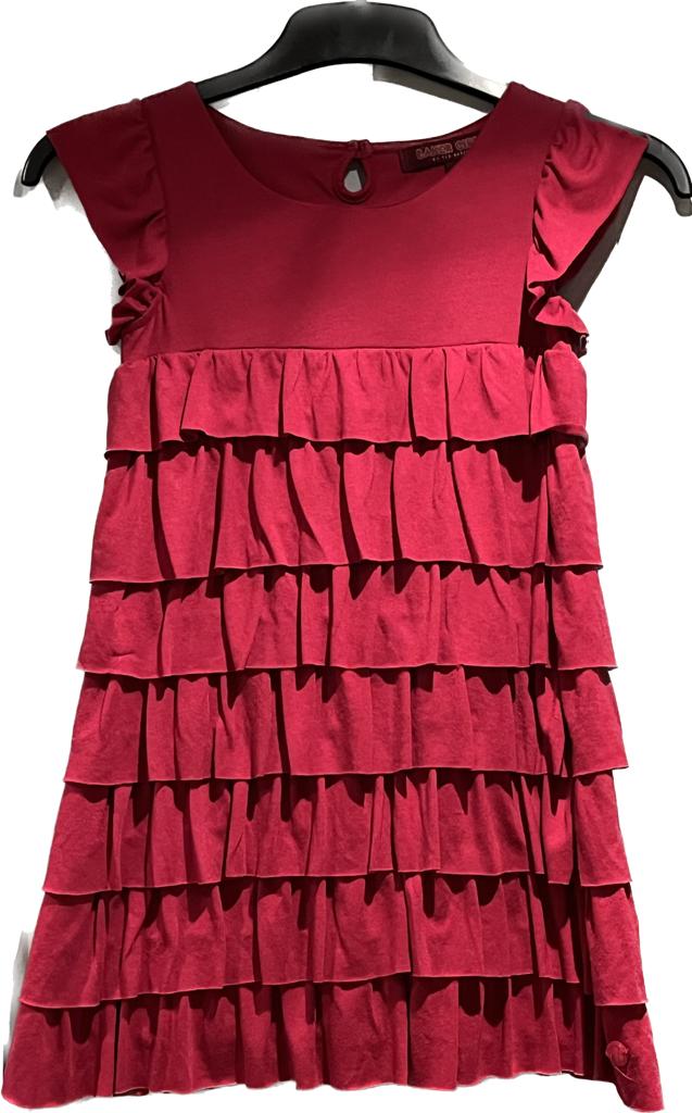 Ted Baker 'Baker Girl' Dark Red Dress - Age 6yrs - Pre-loved in great condition