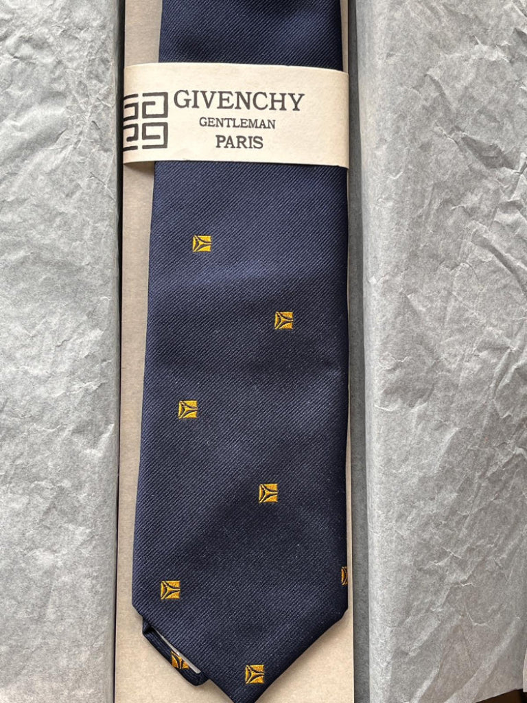 Givenchy Gentleman Navy & Yellow Tie
