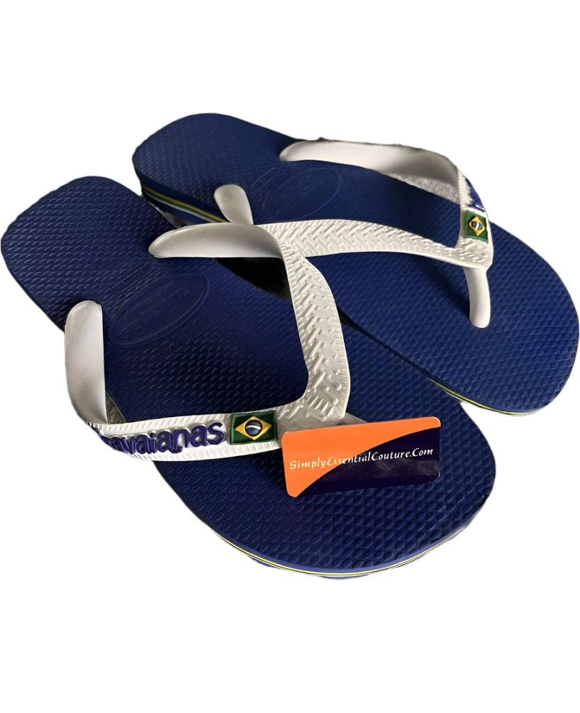 Havaianas Blue/White Toe-posts - UK5