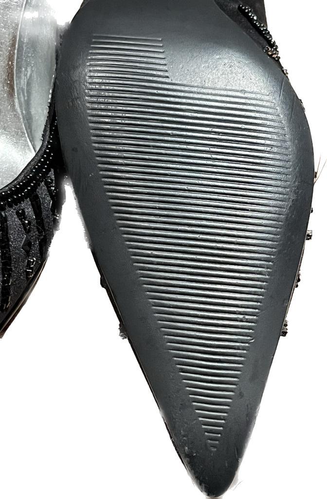 Roland Cartier Black Sequinned Shoes - UK6
