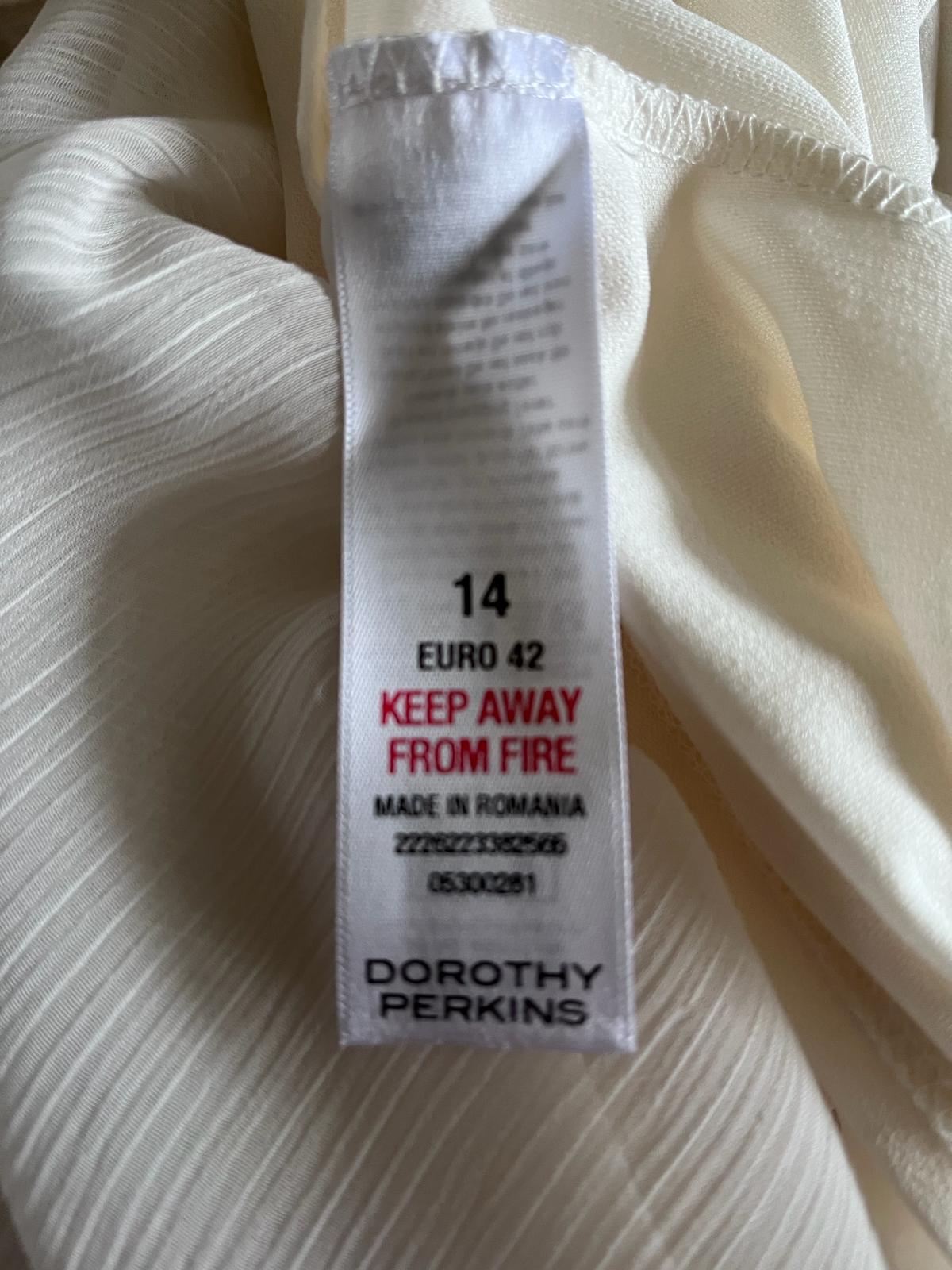Dorothy Perkins Cream Dress - Size UK14 - NEW with Tags
