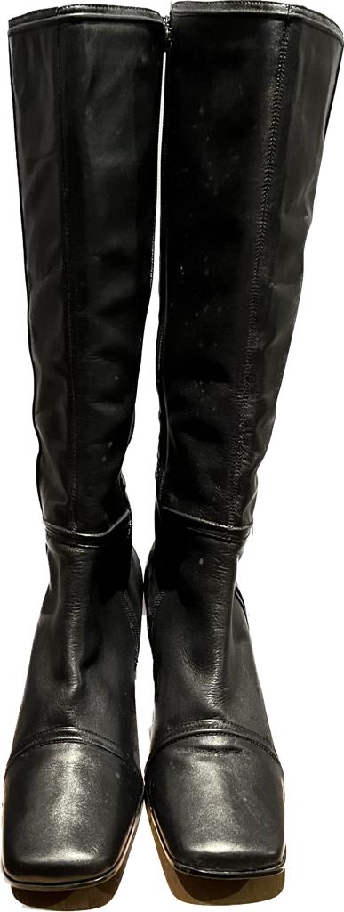 Lilley & Skinner Black Leather Boots - Size 8