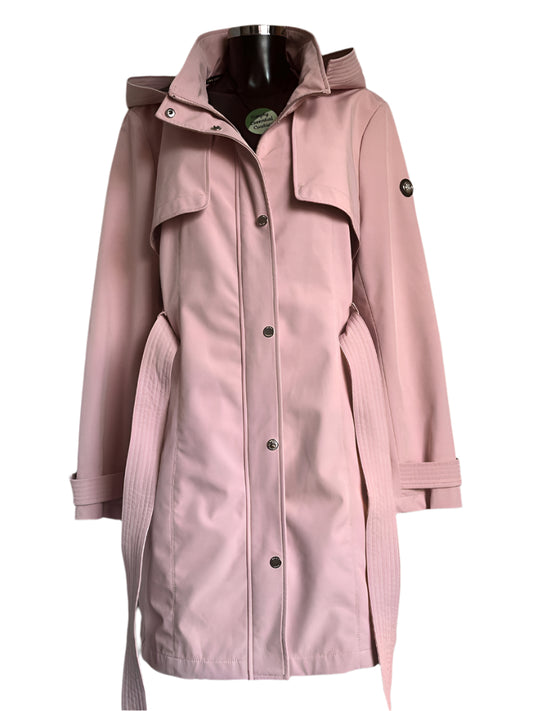 DKNY Baby Pink Hooded Raincoat - UK 14