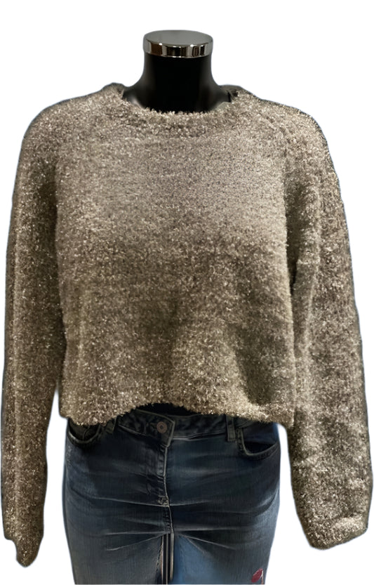 All Saints Gold Tinsel Dress - Size L