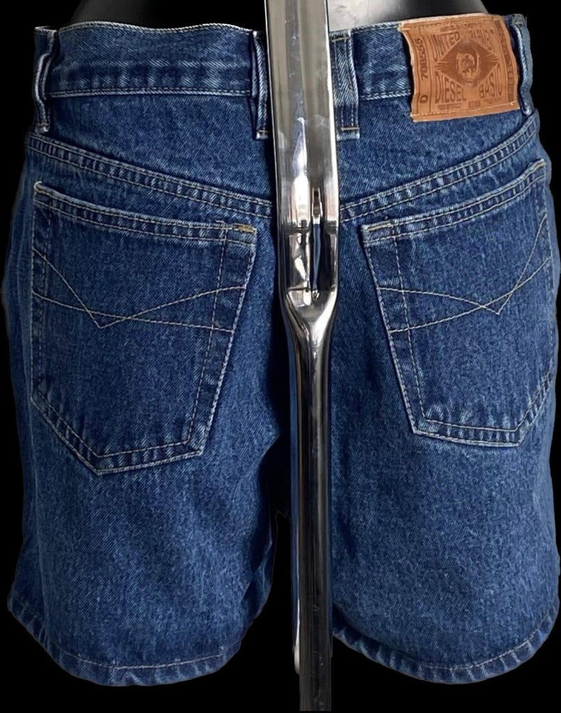 DIESEL Blue Denim Shorts - Size UK12