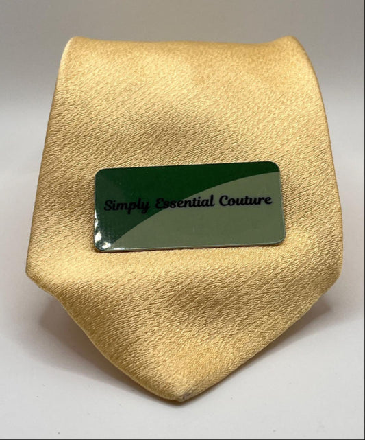 Harrods Yellow 100% Silk Tie