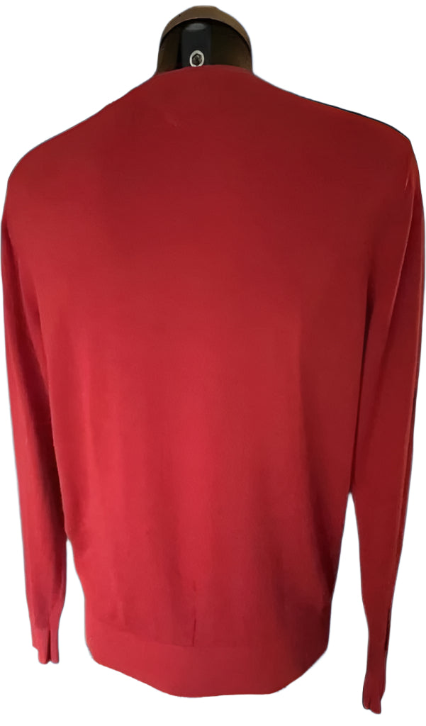 Tommy Hilfiger Red Cotton Silk Jumper
