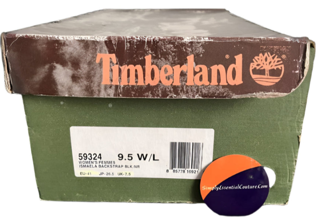 Timberland Black Leather Sandals - Box