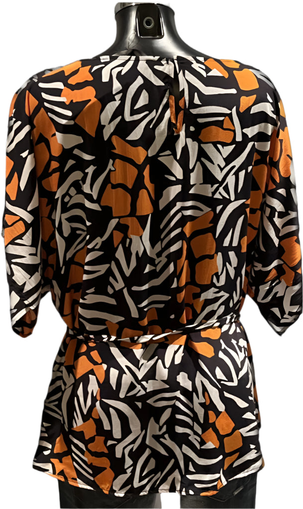 French Connection Black/Multi Top - UK M