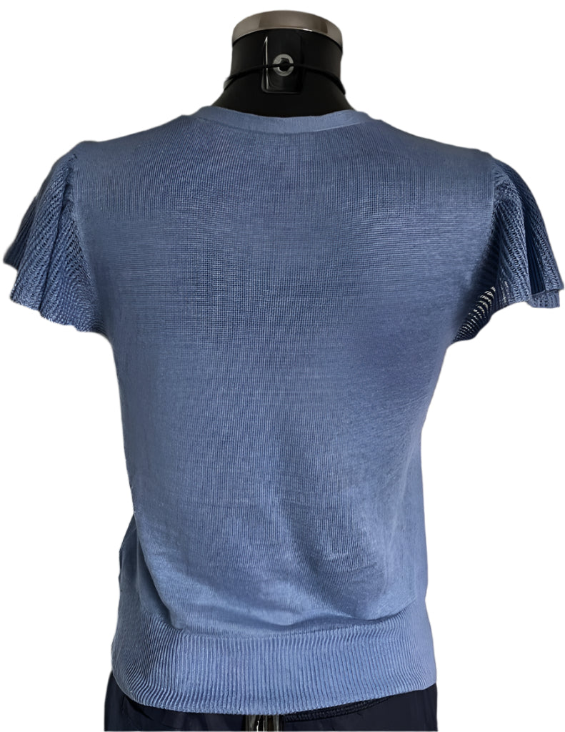 Whistles Blue Cardigan - Size UK10 - Rear