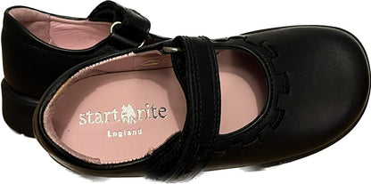 Start-Rite Girl's Bolero Black Leather Shoes size UK6F  NEW in Box