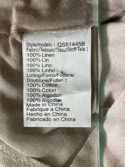 CALVIN KLEIN Mocha Linen Dress - UK 12