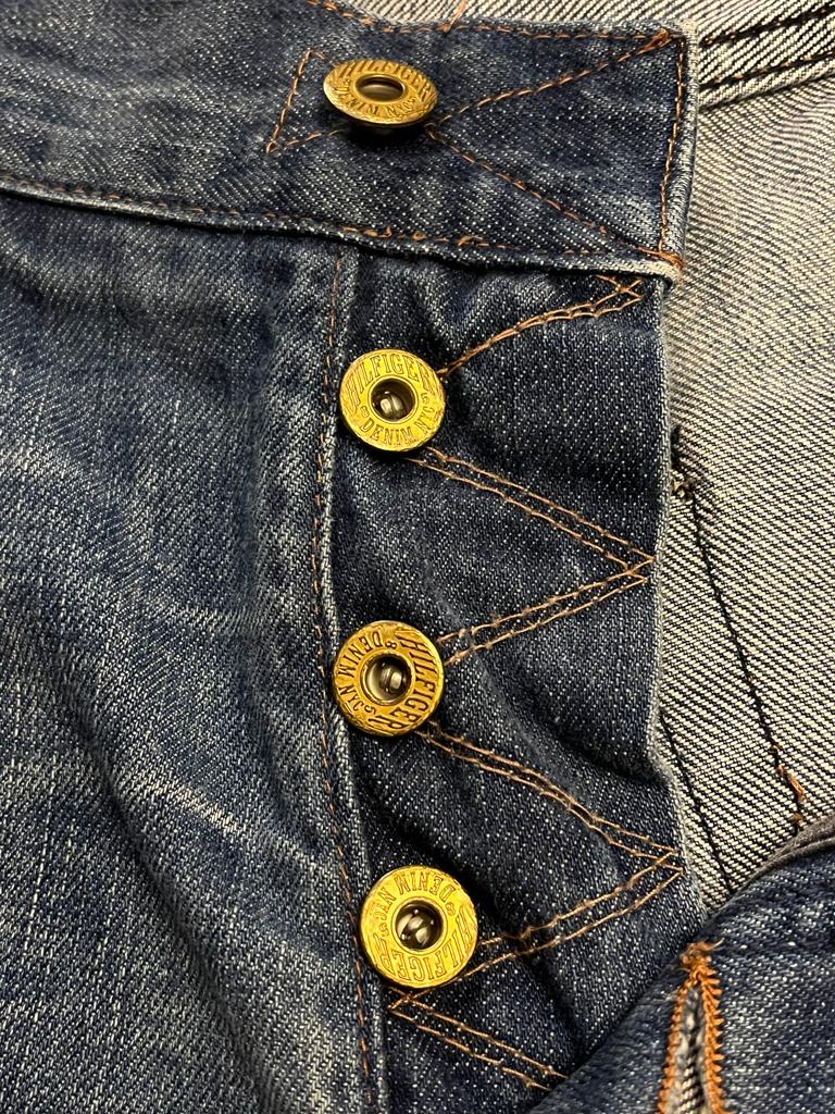 Hilfiger Blue Washed Jeans - W32 - Button Fly