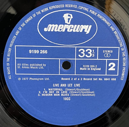 10cc Mercury record label on a vinyl record - Side 4