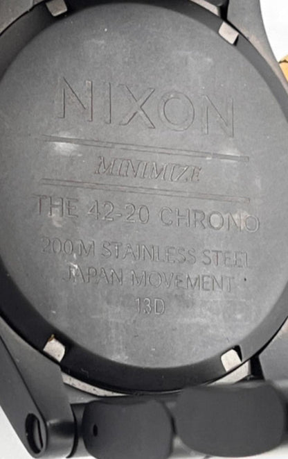 Nixon 42 - 20 Chrono Watch - Back Plate