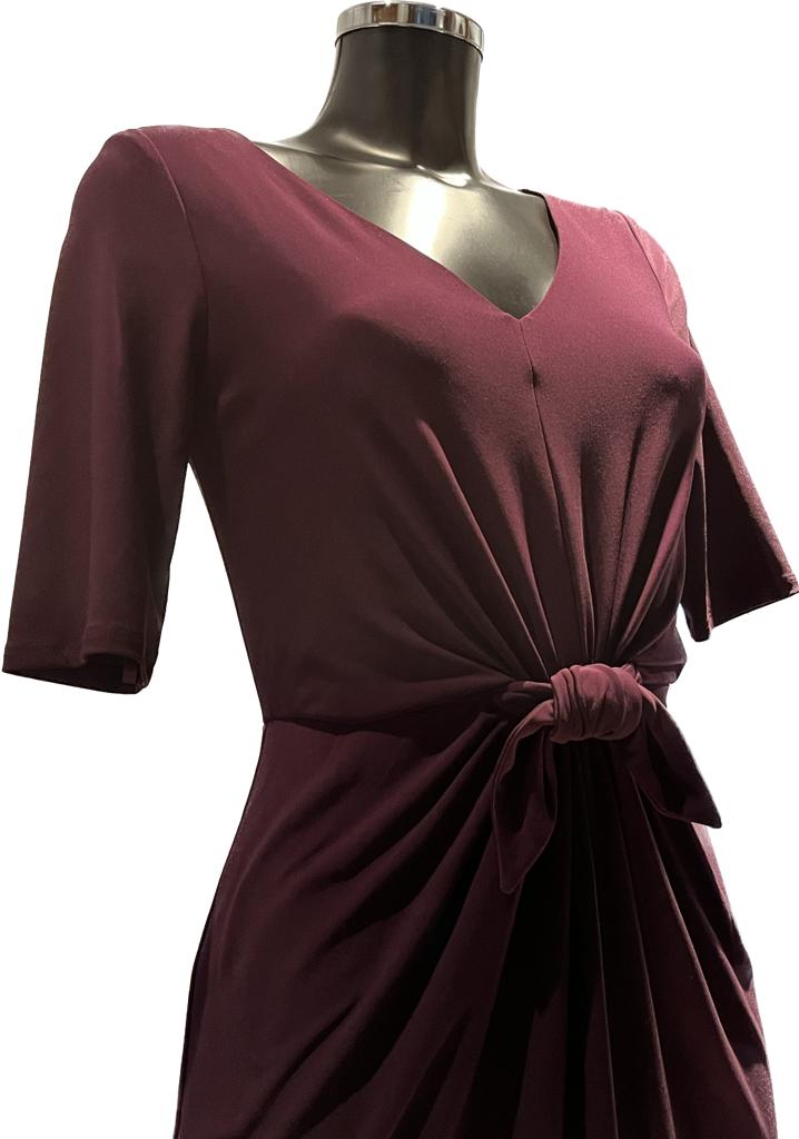 LAUREN Burgundy Dress - Size UK 10
