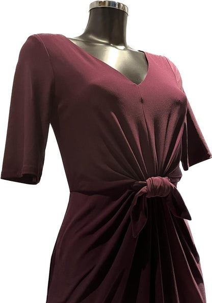 LAUREN Burgundy Dress - Size UK 10