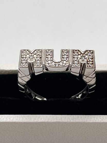 Sterling Silver 925 'MUM' Ring