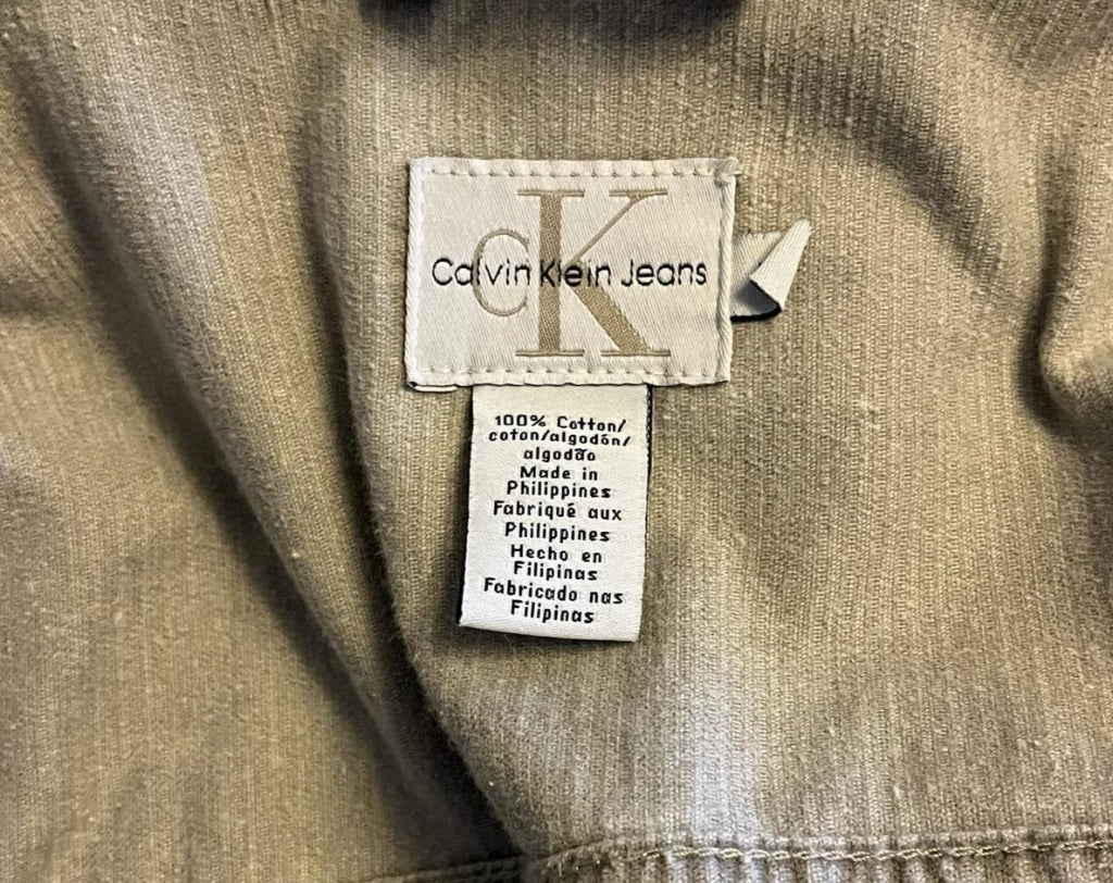 Calvin Klein Grey Corduroy Jacket - Label
