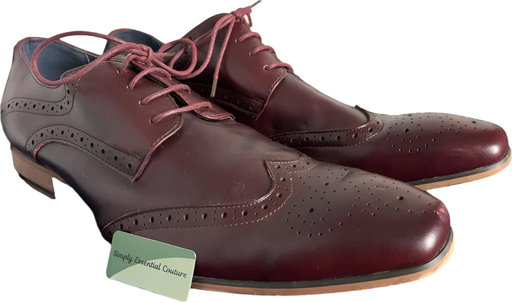 Cavani Brown Leather Shoes - UK12