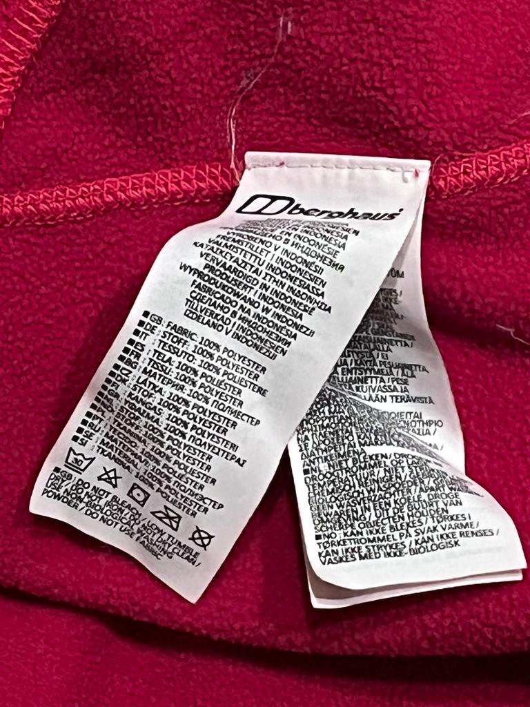 Berghaus Fuschia Fleece - Wash Labels